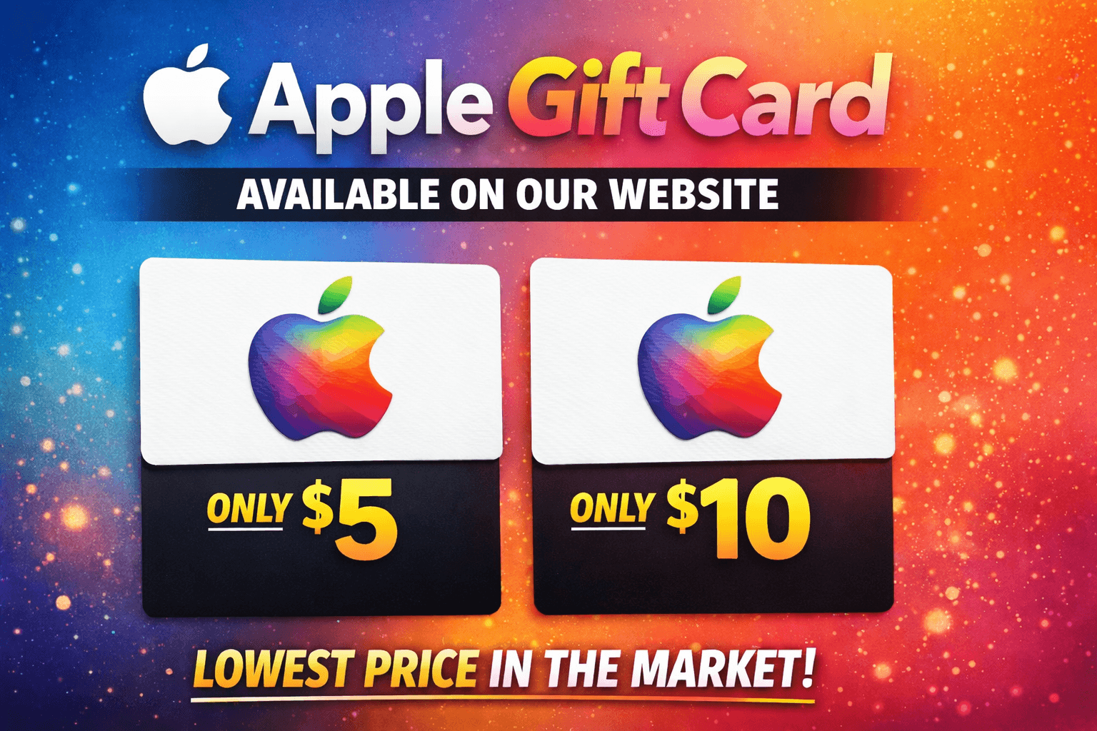 Buy apple gift card at the lowest price